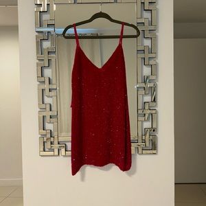 Retrofete Pink Sequin Mini Slip Dress
